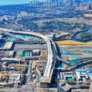 新合肥西站配套清溪路高架桥建设正酣