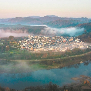 水墨古村若仙境