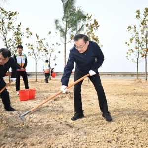 省暨合肥市党政军领导与干部群众义务植树