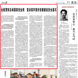 全面贯彻总体国家安全观 坚决筑牢美好安徽建设安全基石